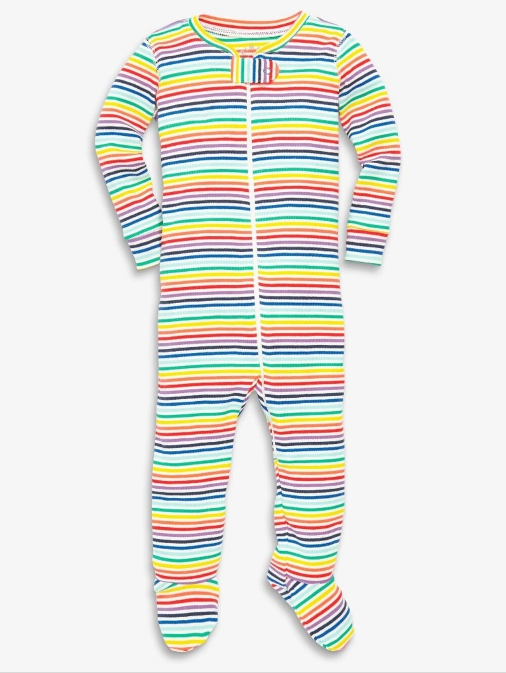 Primary Rainbow Stripe Footie